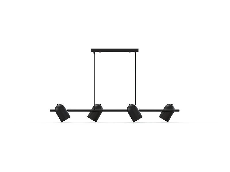 PENDENTE TASCHIBRA PANDORA 4X E27 PRETO FOSCO