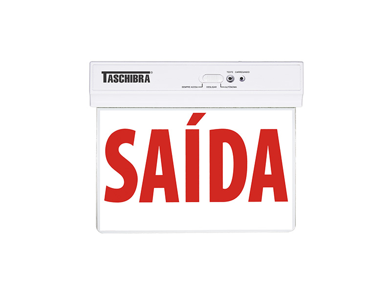 Imagem do produto PLACA DE SINALIZAÇÃO SAÍDA LED SELETORA 255X210MM FACE ÚNICA VERMELHA . na categoria LUZ AUXILIAR