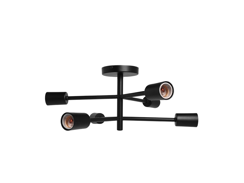 Imagem do produto PLAFON TASCHIBRA CHOICE 6XE27 PRETO FOSCO na categoria PLAFON SOBREPOR S/LÂMP