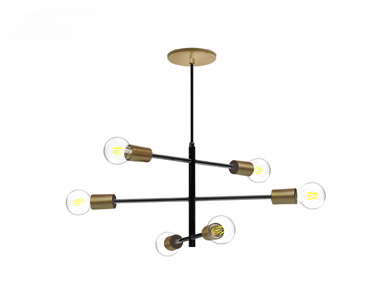 Imagem do produto PENDENTE TASCHIBRA ROUTE 6XE27 OURO na categoria PENDENTE S/LÂMP