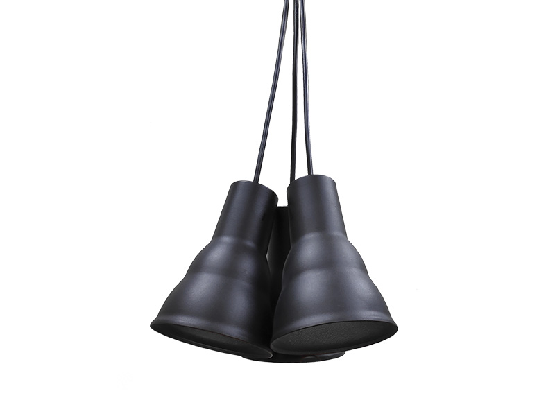 Imagem do produto PENDENTE TASCHIBRA KONIC 3XE27 PRETO FOSCO na categoria PENDENTE S/LÂMP