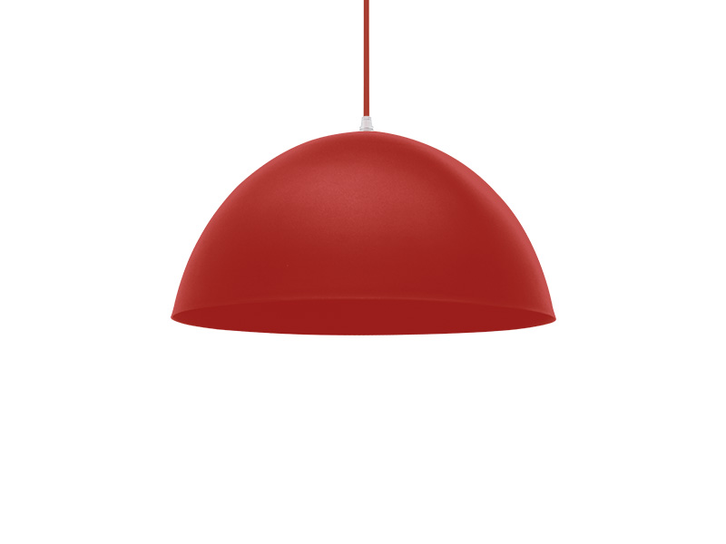 Imagem do produto LUM PENDENTE TASCHIBRA DESIGN TD 821F GRANDE FOSCO VERMELHO F. na categoria PENDENTE S/LÂMP