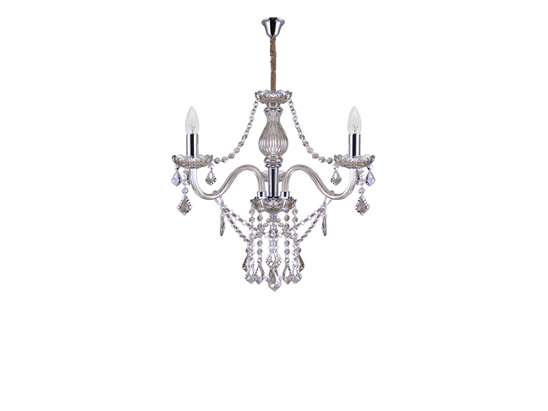 Imagem do produto LUSTRE DE CRISTAL TASCHIBRA GLAM CONHAQUE 3XE14 na categoria LUSTRE S/LÂMP