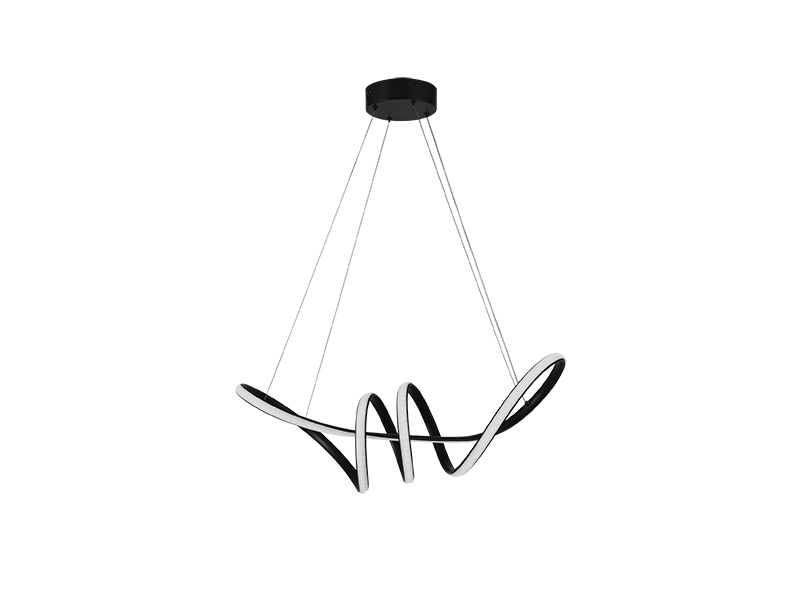 PENDENTE LED LOOP 38W 3000K PRETO