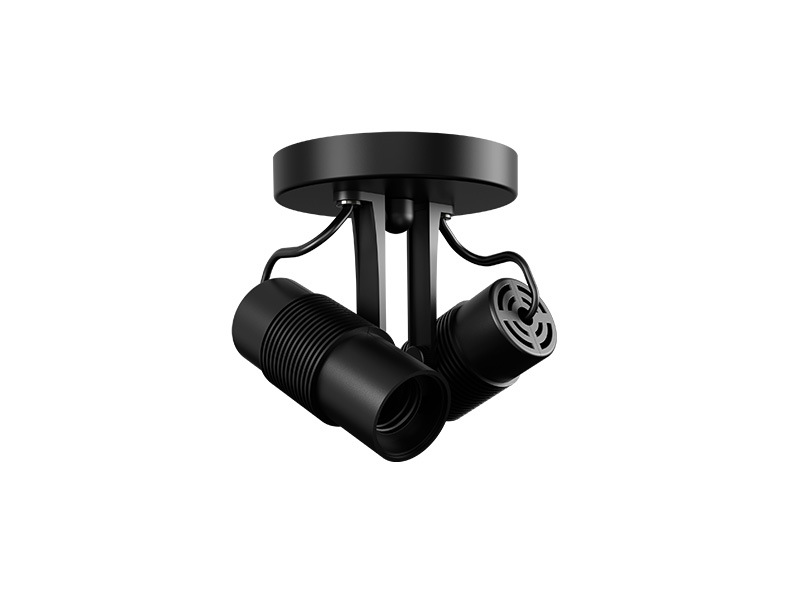 SPOT TASCHIBRA SOBREPOR VITTO 2XE27 PRETO P/ LAMPADA LED