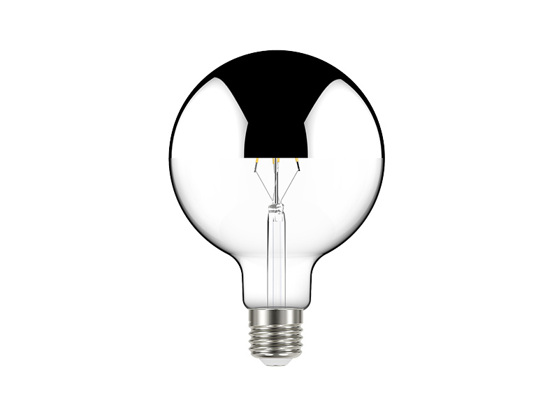 Imagem do produto LÂMPADA LED FILAMENTO DEFLETORA ESPELHADA GLOBO G125  AUTOVOLT PRATA na categoria LED FILAMENTO