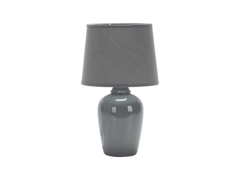 Imagem do produto ABAJUR DE CERÂMICA POTTERY E27 CINZA 32CM na categoria ABAJUR