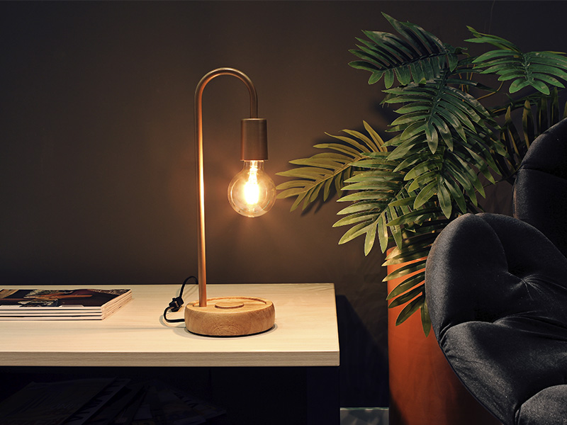 Imagem do produto ABF-142 ABAJUR FLAM 1XE27 COBRE na categoria ABAJUR