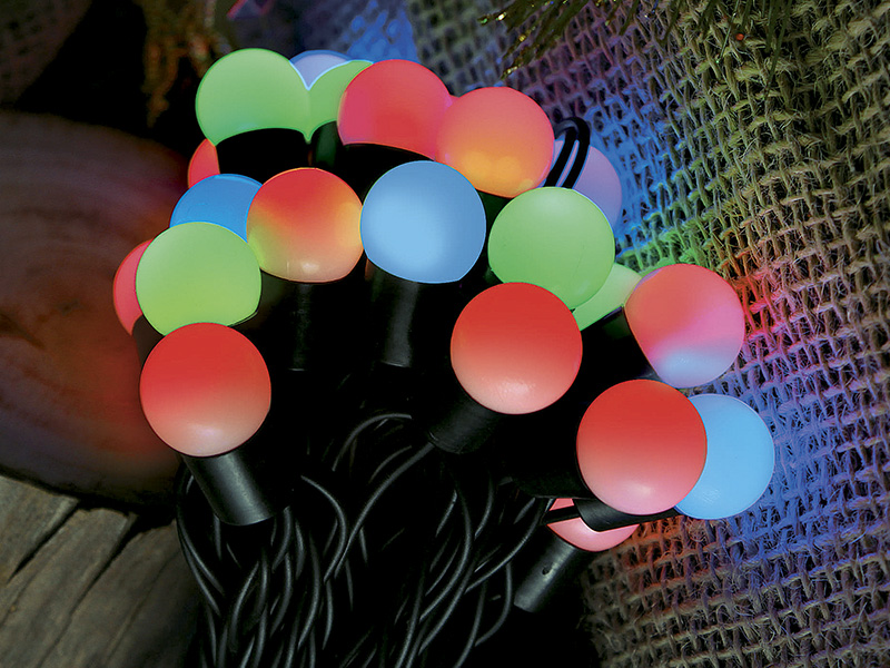 Imagem do produto CORDÃO LUM TASCHIBRA 50 LED GLOBO LEITOSO 127V COLORIDO na categoria LED CORDÃO