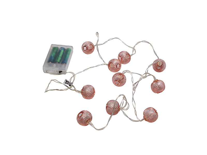Imagem do produto CORDÃO LUMINOSO 10 LEDS PILHA ROSE GOLD 3000K na categoria LED CORDÃO
