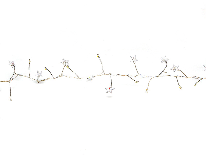 CORDÃO LUMINOSO TASCHIBRA 80 LEDS FESTA DAS CORES PILHA 3000K