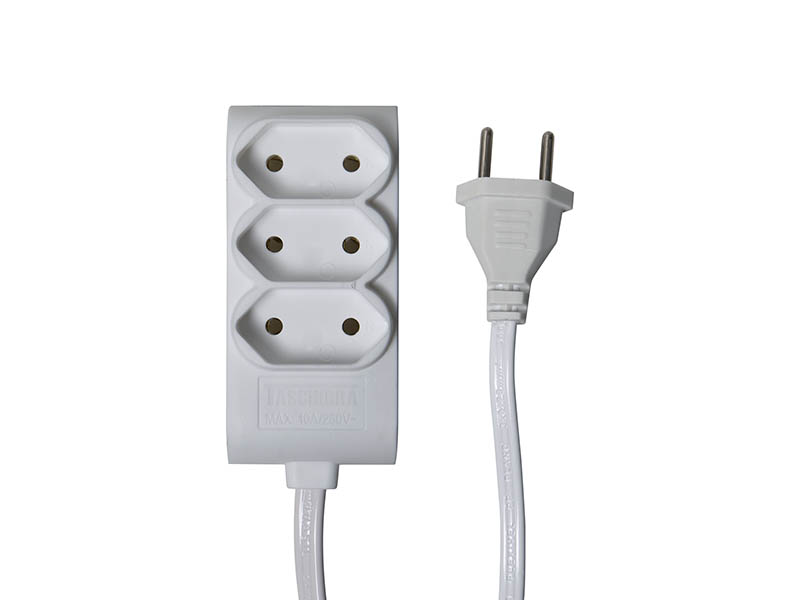 Imagem do produto EXTENSÃO TASCHIBRA 3 TOMADAS 2P 5m 10A BRANCA na categoria EXTENSÕES