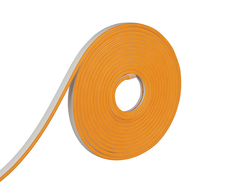 Imagem do produto FITA LED NEON FLEX 8W 120 LEDS/M 5M 12V COM FONTE AUTOVOLT IP65 LARANJA na categoria KITS DE FITA