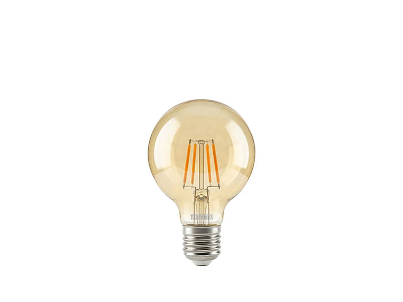 LÂMPADA LED FILAMENTO VINTAGE DIM GLOBO G80 4W 220V ÂMBAR