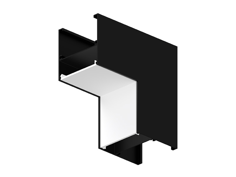 EMENDA L ZENITH 50x50 TETO/PAREDE PRETO FOSCO