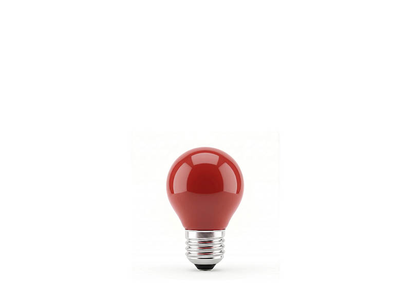 LÂMPADA INCANDESCENTE BOLINHA VERMELHA 15W 127V