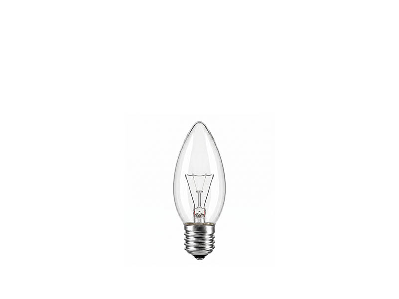 LÂMPADA INCANDESCENTE VELA LISA CLARA 25W 220V E27