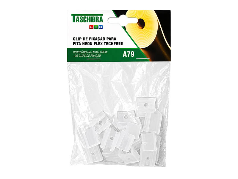 A79 CLIP DE FIXAÇÃO P/ FITA LED TECHFREE NEON FLEX UNICA