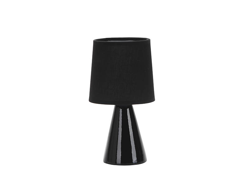 Imagem do produto ABAJUR DE CERÂMICA POTTERY E27 PRETO 25CM na categoria ABAJUR