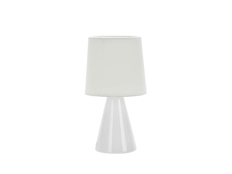 Imagem do produto ABAJUR DE CERÂMICA POTTERY E27 BRANCO 25CM na categoria ABAJUR