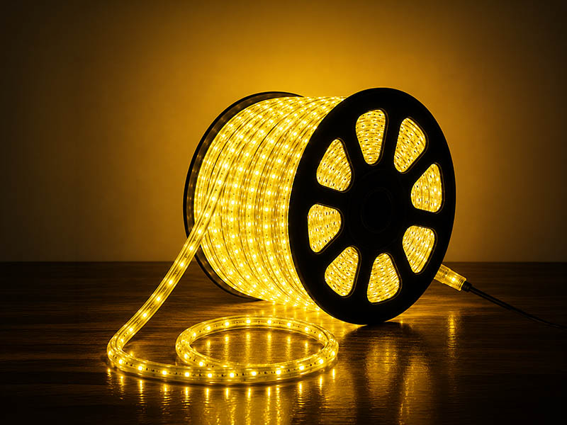 Imagem do produto CORDA LUMINOSA LED PRO 13MM 220V 2 FIOS 100M S/ACESSORIOS AMARELA na categoria LED CORDAS