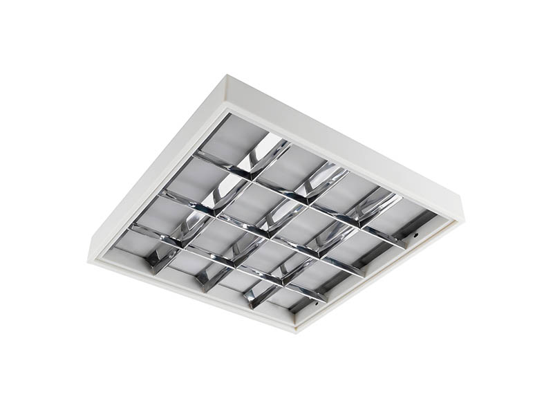 Imagem do produto CALHA ATELA LED ALTO BRILHO SOB/EMB FORRO MODULAR 62CM QUA 4XT8 ALETADA BRANCA na categoria CALHA LUMINÁRIA S/LÂMP