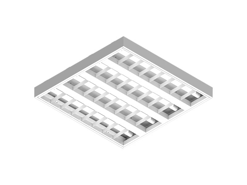 CALHA ATELA LED SOB/EMB FORRO MODULAR 62CM QUA 4XT8 ALETADA BRANCA