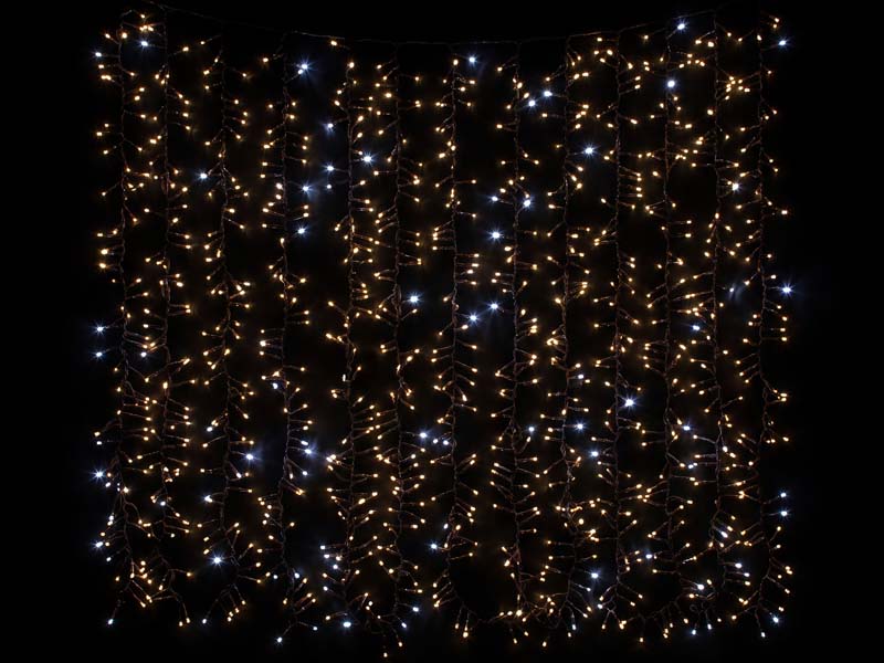 Imagem do produto CORTINA FESTÃO LUMINOSO TASCHIBRA 1500 LEDS ESTÁTICA COM LED FLASH ISOL VD 3000K na categoria NATAL CORDÃO