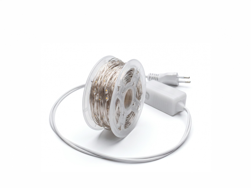 CORDÃO LUMINOSO TASCHIBRA 500 MINI LED 8 FUNÇÕES ARAME AUTOVOLT 3000K
