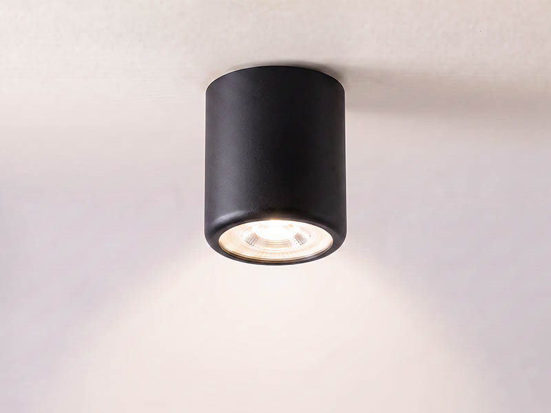 PLAFON SOBREPOR CANNON MR16 PRETO FOSCO