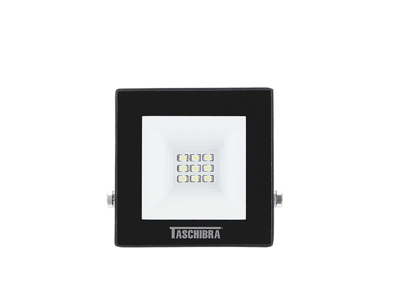 REFLETOR TR LED 10W SLIM 3000K PRETO