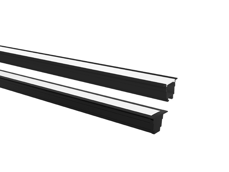 PERFIL TASCHIBRA VERTEX 25X17 EMBUTIR 17X25X2000mm PRETO FOSCO