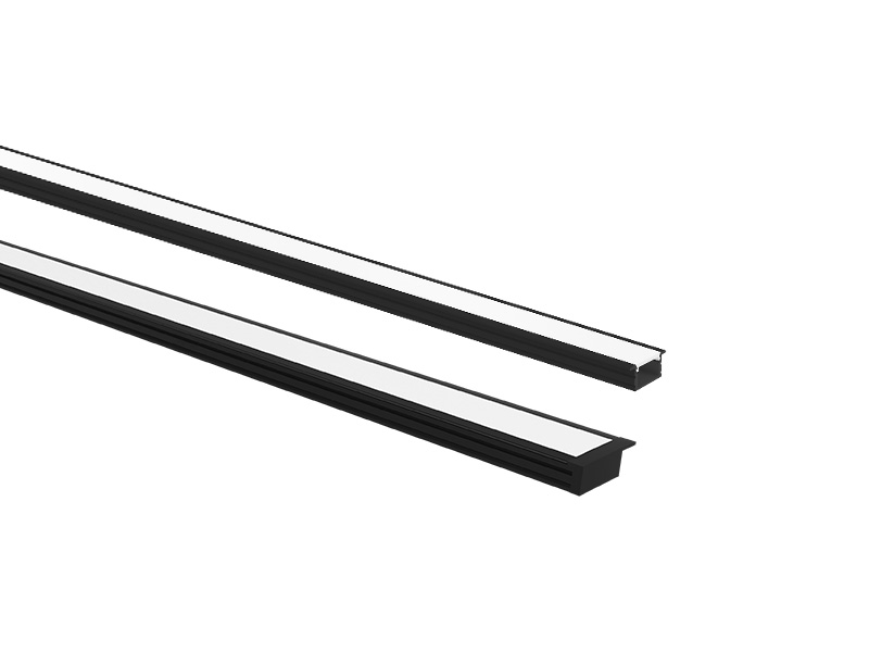 PERFIL TASCHIBRA VERTEX 24X9 EMBUTIR 9X24X1000mm PRETO FOSCO