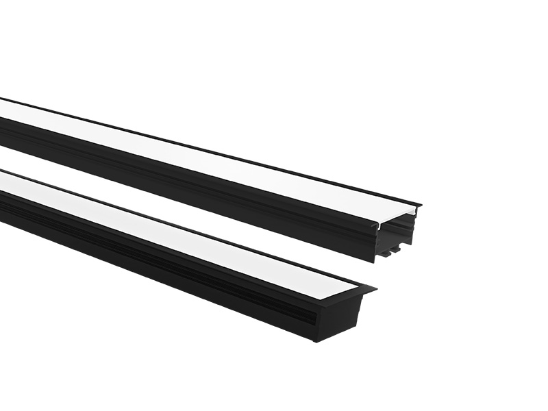 PERFIL TASCHIBRA ZENITH 62X25 EMBUTIR 25X62X2000mm PRETO FOSCO