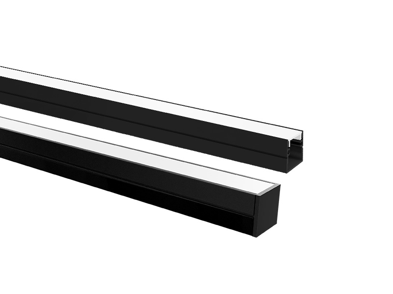PERFIL TASCHIBRA APEX 24X23 SOBREPOR 23X24X1000mm PRETO FOSCO