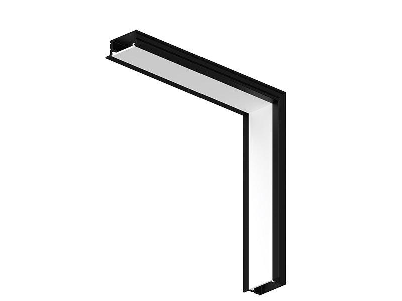 EMENDA L VERTEX 24x9 TETO/PAREDE PRETO FOSCO