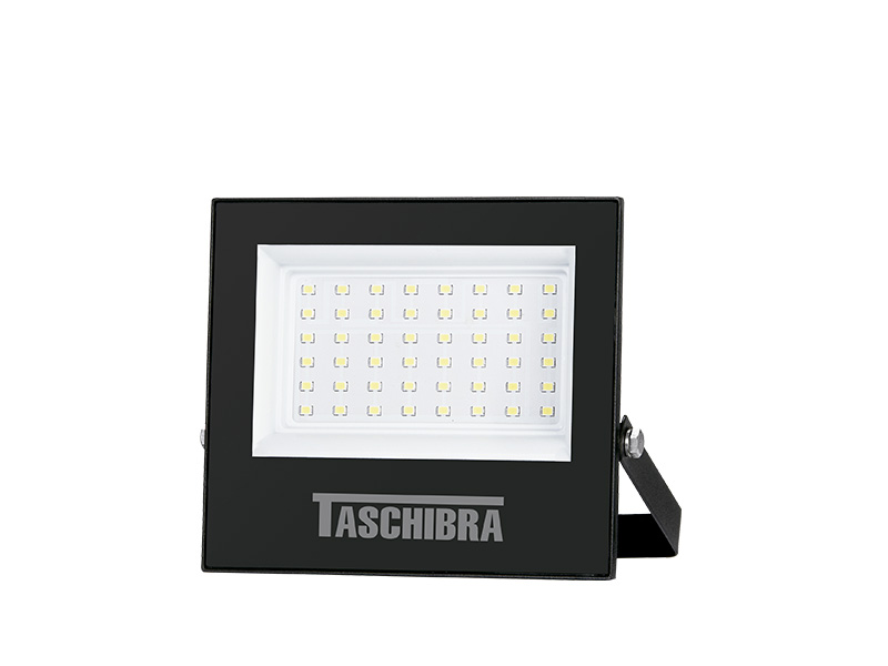 REFLETOR TR LED 50W SLIM 3000K PRETO