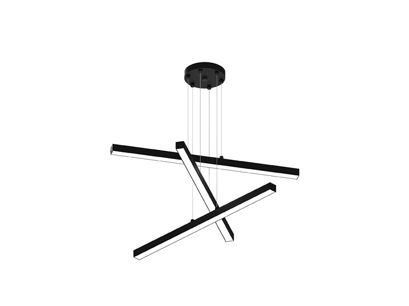 PENDENTE LED TASCHIBRA TRIO APEX 560 3000K PRETO FOSCO