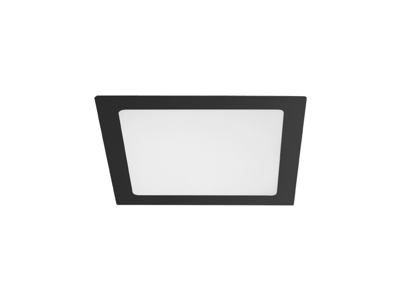 PAINEL LED 18W LUX QUADRADO EMBUTIR PRETO 6500K
