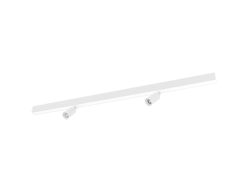 LUMINÁRIA LED SPIRE LINEAR 40W 3000K SOBREPOR + 2 SPOT MR 11 S/ LÂMPADA BRANCA