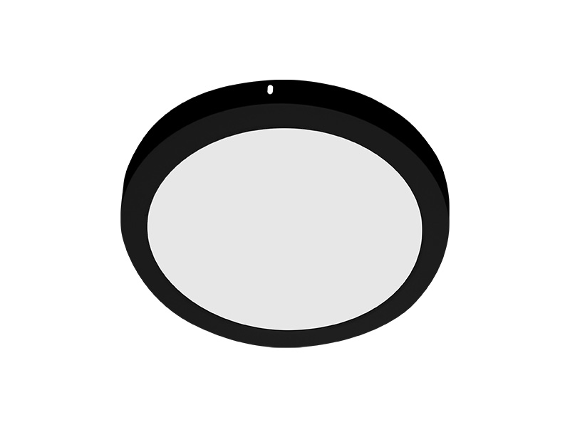 PAINEL LED 24W LYS REDONDO SOBREPOR PRETO 4000K