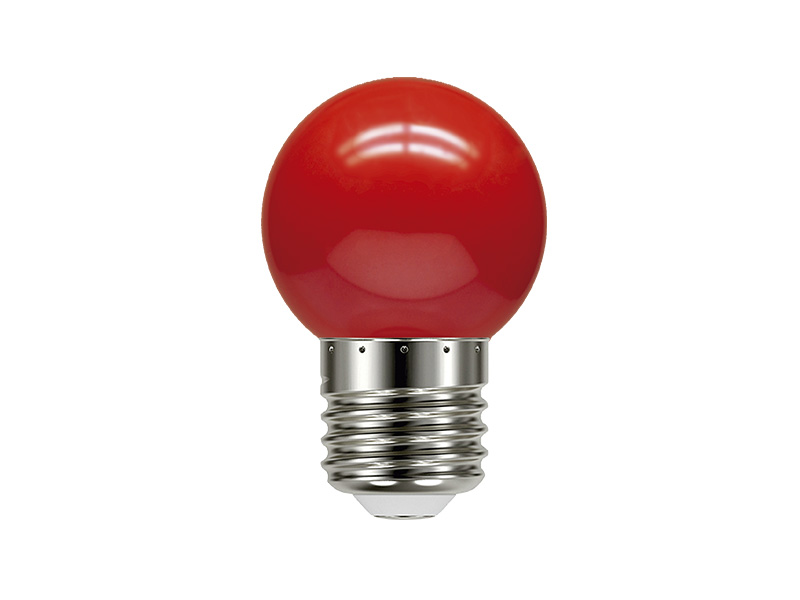 LÂMPADA LED BOLINHA TASCHIBRA TBL05 1W 127V VERMELHO