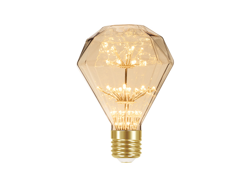 LÂMPADA LED FIREWORKS VINTAGE D95 AMBAR