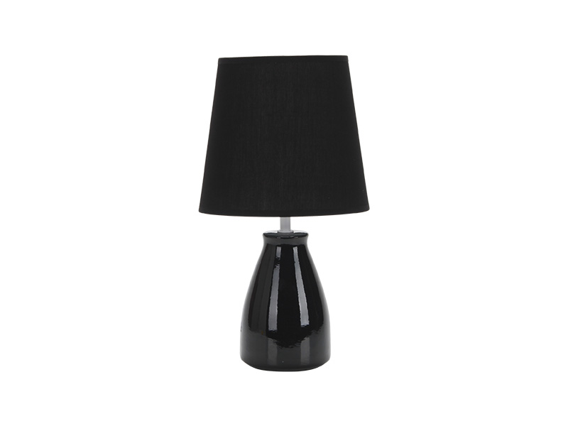 Imagem do produto ABAJUR DE CERÂMICA POTTERY E27 PRETO 37CM na categoria ABAJUR