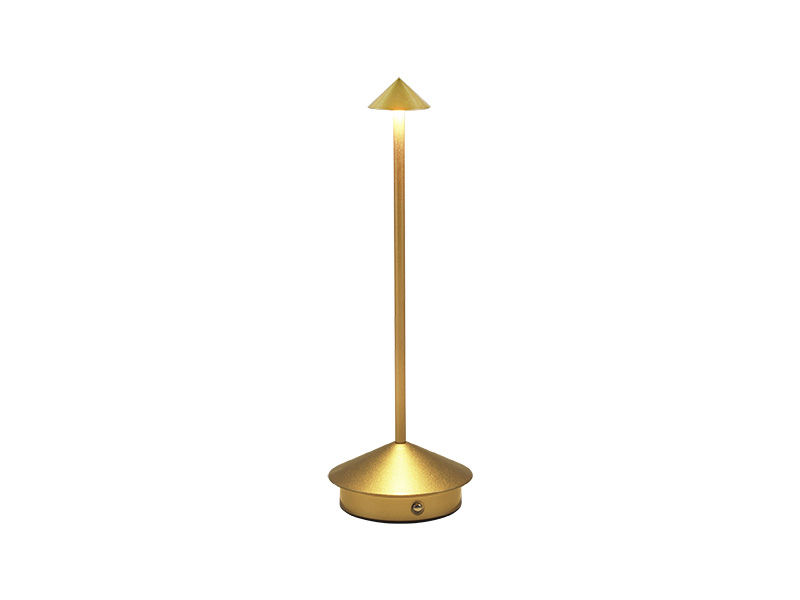 LUMINÁRIA DE MESA LED TASCHIBRA INDY RECARREGÁVEL OURO
