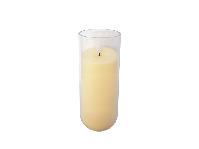 VELA LED DECORATIVA COM CASTIÇAL 15,5CM PILHA AMARELO