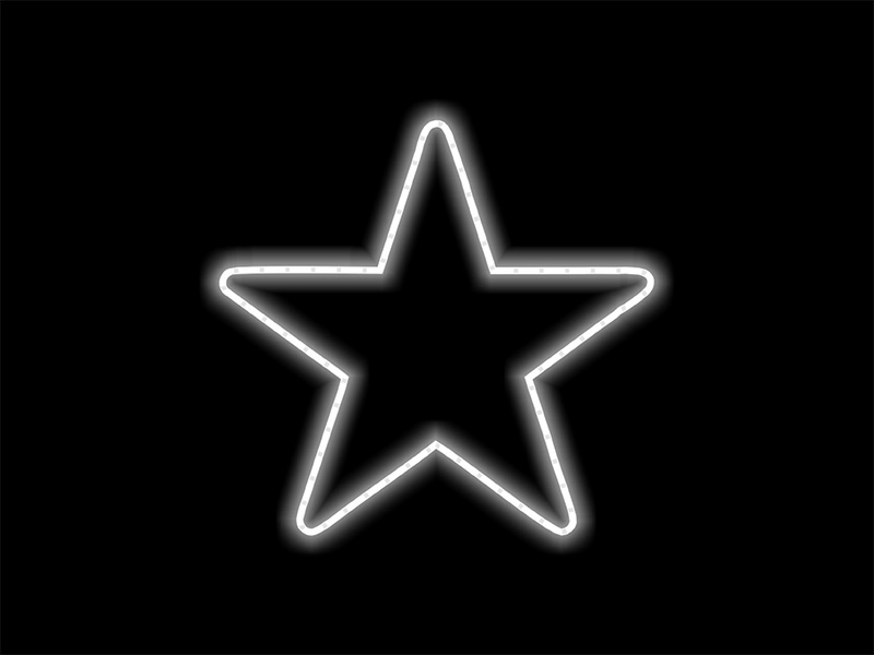 ARMAÇÃO LUMINOSA LED ESTRELA 100X100cm 12W 127V UNICA