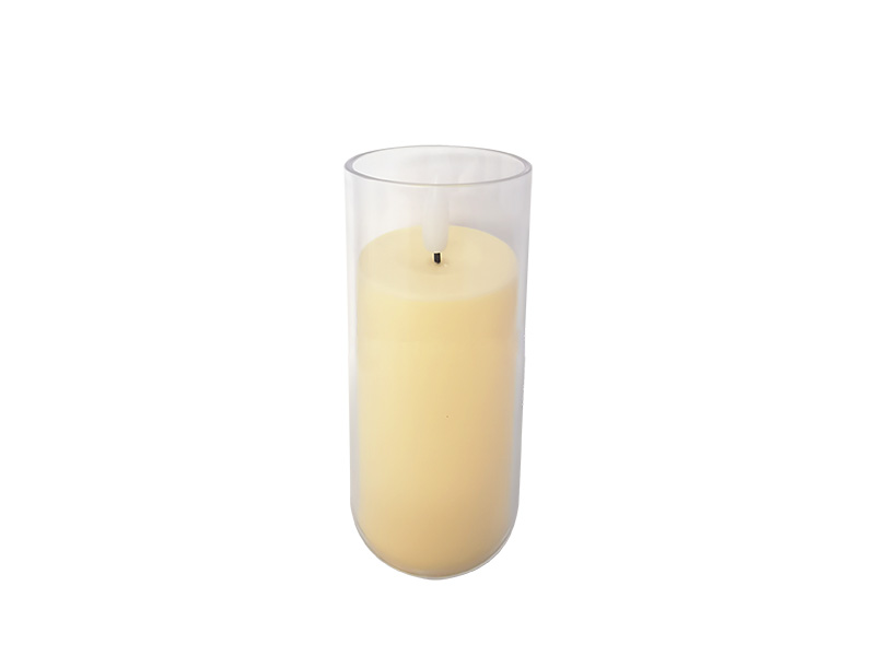VELA LED DECORATIVA COM CASTIÇAL 13,5CM PILHA AMARELO