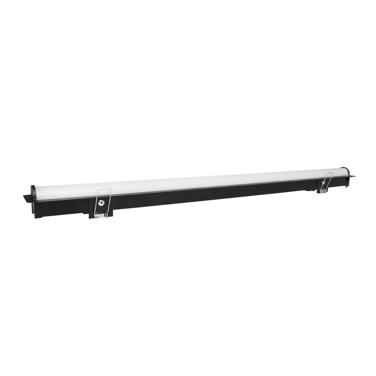 LUMINÁRIA PERFIL LED CONVEX PRO 56 16W EMBUTIR 2700K PRETO FOSCO