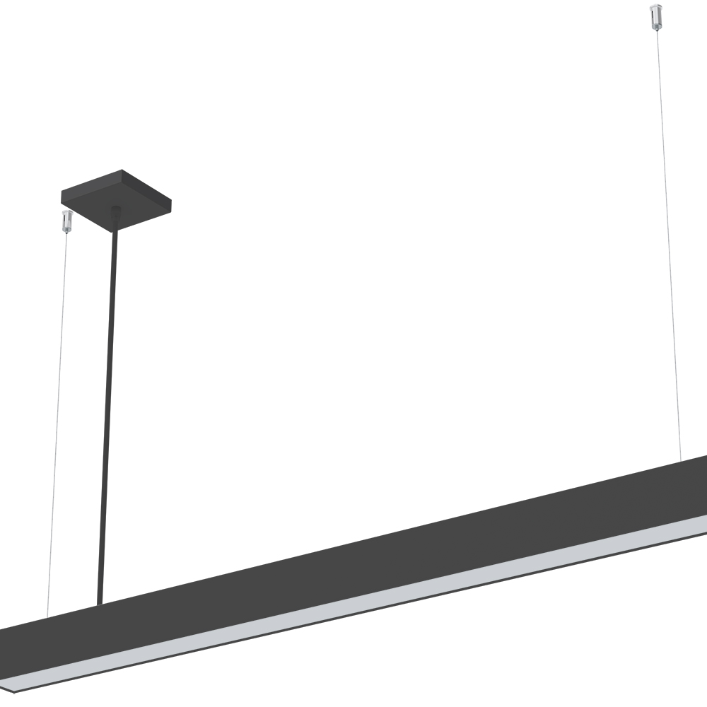 KIT PENDENTE PARA LUMINÁRIA LED VETOR LINEAR PRETA